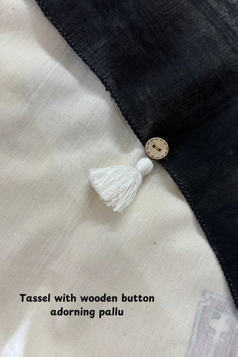 Udaan Handblock Print Cotton Saree (Sky Blue) – A Tribute to Women's Journey